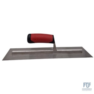 Marshalltown Glättkelle mit Softgrip Griff aus Carbonstahl, Glätter für Beton un