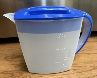 Mr. Coffee Iced Tea Maker Replacement 3 Quart Pitcher Blue Lid Rectangular TM75