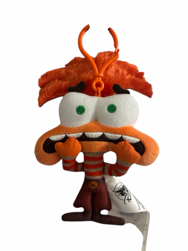Disney Pixar Inside Out 2 Anxiety Character Plush Keychain Clip