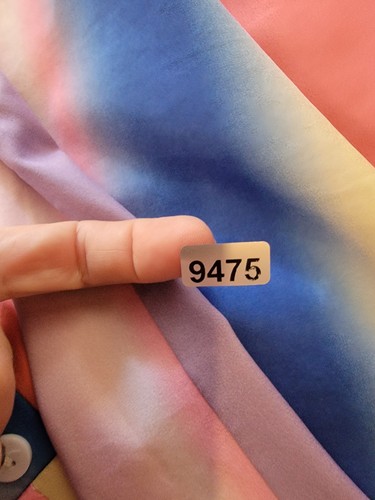 Kurzarm Regenbogen gestreift Tunika Oberteil Damen XL V-Ausschnitt Popover - Bild 6 von 6
