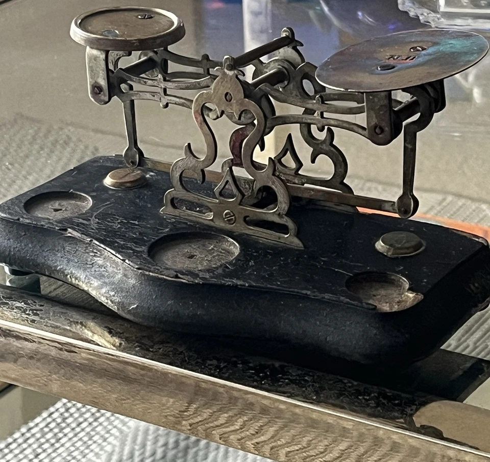 BALANCE ANCIENNE DE BUREAU PESE LETTRES XIXEME - Photo 4/4