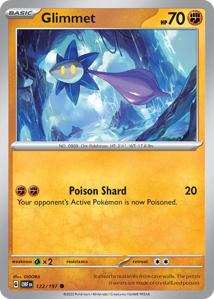 Pokemon TCG Glimmet (122/197) [Scarlet & Violet: Obsidian Flames] Lightly Played