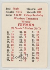 1968 APBA Baseball 1967 Season Woodie Fryman 0n2