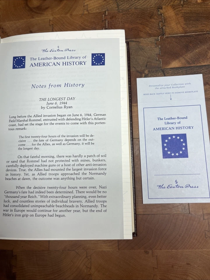 Easton Press The Longest Day June 6, 1944 Cornelius Ryan Leather Excellent Cond Foto 2 de 4