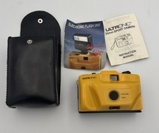Vintage Ultronic Sport Camera yellow Focus Free 35mm with Case Manual