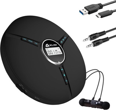 CD Player mit Anti-Skip Schutz 100 Sekunden Vorlauf Schwarz KLIM Discman