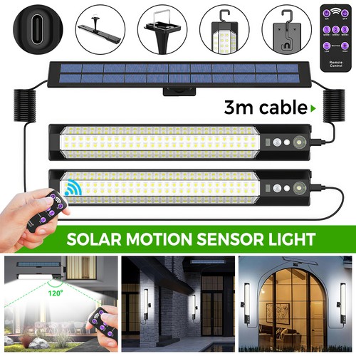 LED Solar Powered PIR Motion Sensor Wall Lights Garden Outdoor Security Lamps Au - Picture 5 of 26