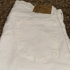 Polo Ralph Lauren Men's White The Varick Slim Straight Jeans 32x32 Stretch