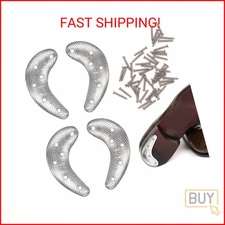 Heel Plates 4 PCS Metal Shoes Heel Taps Tips Repair Pad Replacement with Nails