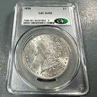 1896 $1 Morgan Silver Dollar CAC Certified AU58 (88915)