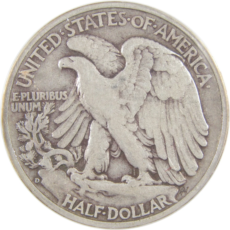 1938 D Liberty Walking Half Dollar F 12 ANACS Silver SKU:I18408 - Image 4 of 4
