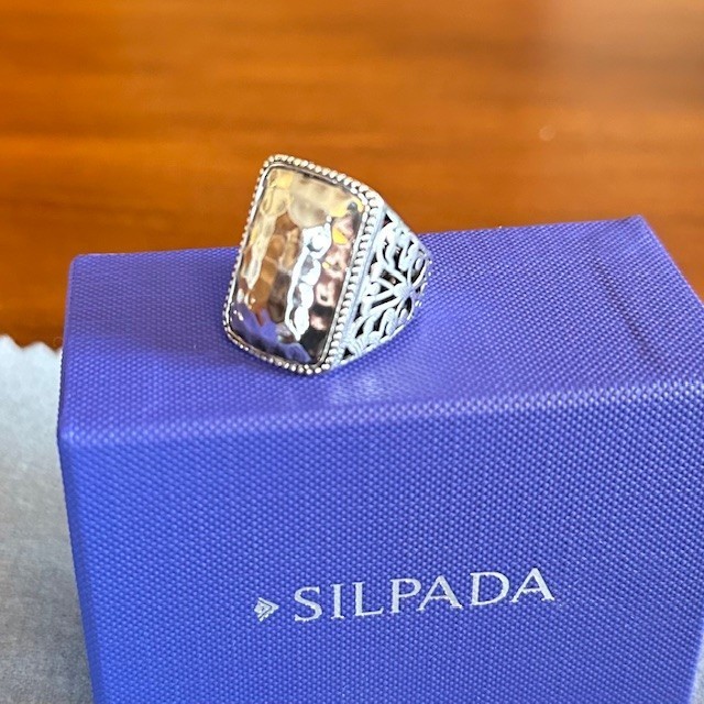 Silpada Silver Statement Ring with Beautiful Craf… - image 1
