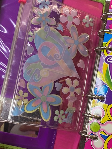 Vintage Y2k Lisa Frank Glitter LOVE Planner & Organizer 1998 NWT WITH STICKERS - Picture 17 of 24