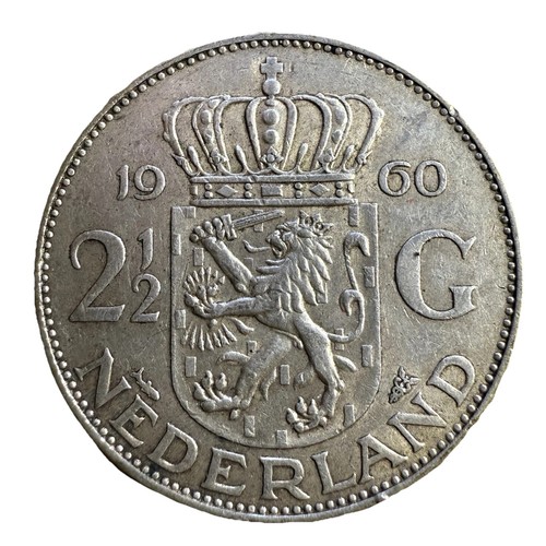 1960 2 1/2 GULDEN - .720 SILBER - K10534