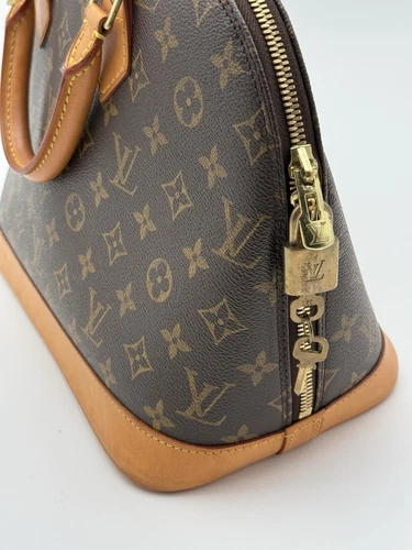 Louis Vuitton Alma Shoulder Bag PM Brown Canvas/Leather - Picture 14 of 23