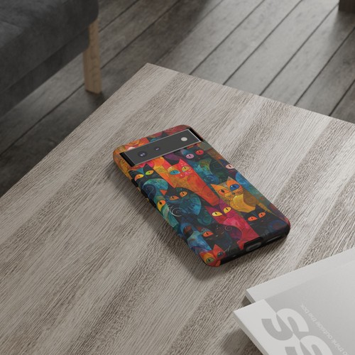 Phone-Ink Google Pixel Tough Cover Case - Abstract Cats Artistic Kitty - 第 53/55 張圖片