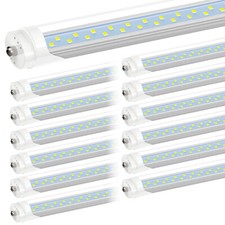 T8 8FT LED Tube Light Bulbs 72W F96T12 T10 LED Shop Lights FA8 Single Pin 6000K