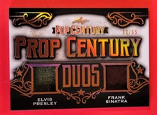 Elvis Presley & Frank Sinatra WORN RELIC SWATCH CARD #d60/65 21 LEAF POP CENTURY