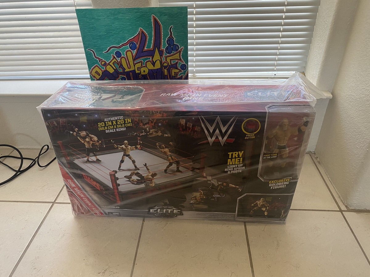 RAW MAIN EVENT RING ゴールドバーグフィギュア付き WWE Elite Raw Main Event Ring w/Goldberg 20x20 Exclusive 1st