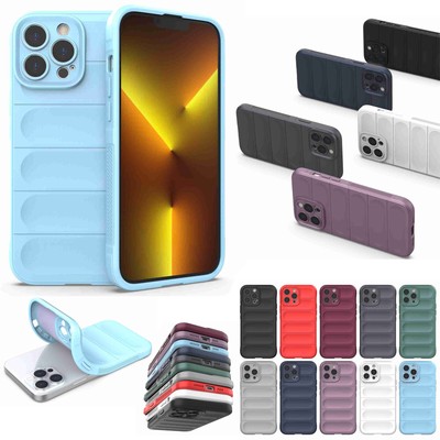 For iPhone 14 15 16 Pro Max 13 12 11 Shockproof Ultra Thin TPU Rubber Phone Case