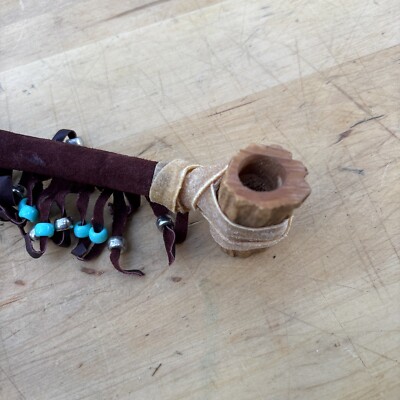 Vintage Native American Decorative Peace Pipe Handcrafted 22