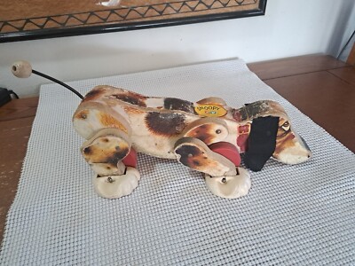 Fisher Price Snoopy Sniffer Wooden Dog Pull Along Toy #181 1961, No Leash