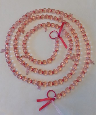 GIRLANDE FRÜHLING/OSTERN PERLEN ROSA/BLUME CHARMS WAND/BAUM/TISCH/KRANZ UNIKAT