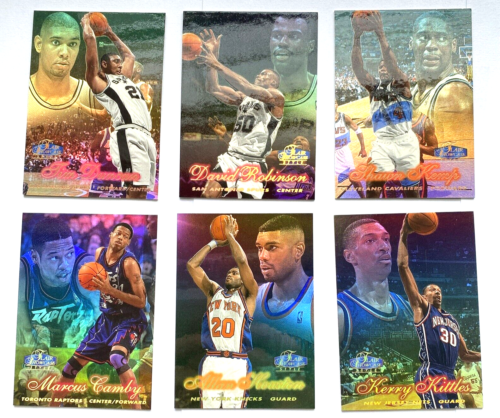 1997-98 Flair Showcase Basketball 6 cartes, rangée 2, lot style, Tim Duncan RC - Photo 1/8