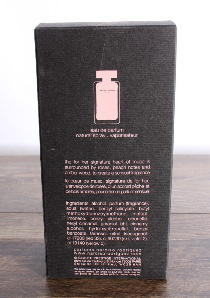 Narciso Rodriguez for Her 3.3 oz 100 ml EDP Perfume for Women New In