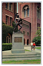 University of Southern California Los Angeles USC Tommy Trojan Chrome Postcard