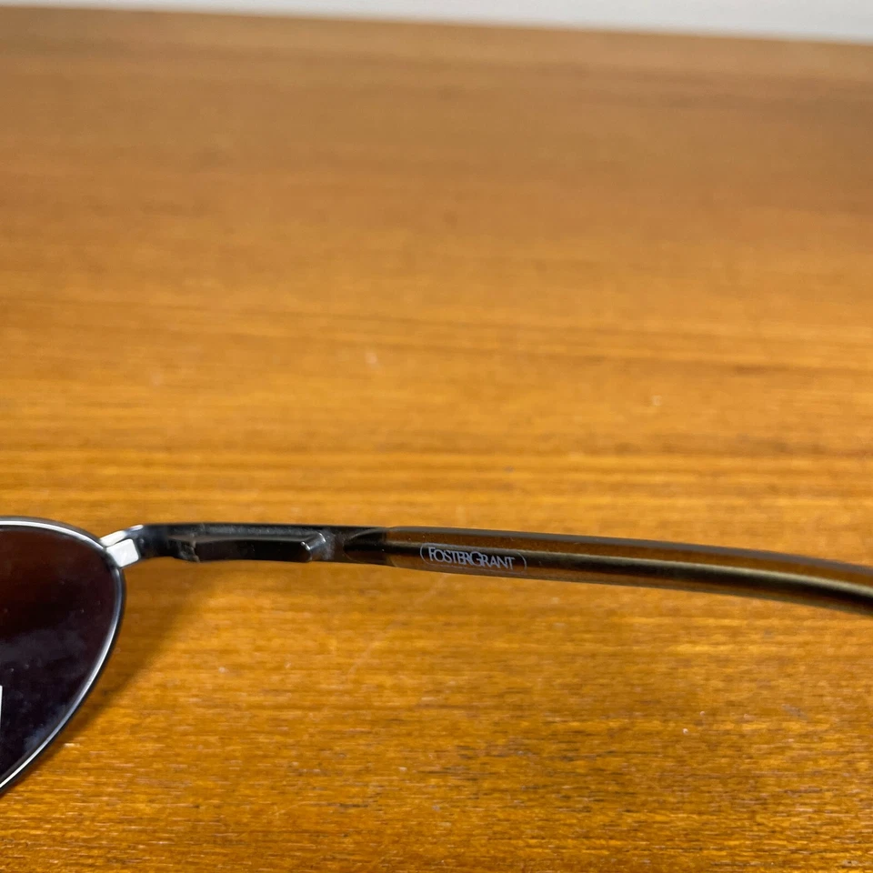 复古 Foster Grant 太阳镜框 Y2K 黑色金属运动 — 第 3/4 张图片