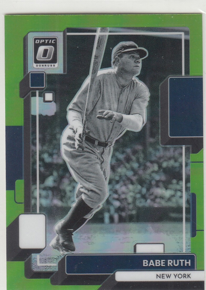 2022 Donruss Optic Parallel Holo Lime Green BABE RUTH #194 Yankees
