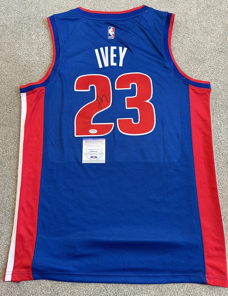 Jaden Ivey Signed Autographed Detroit Pistons Custom Jersey PSA