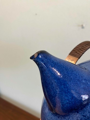Vintage Heath Ceramics Blue Moonstone Tea Pot - A - Picture 6 of 11