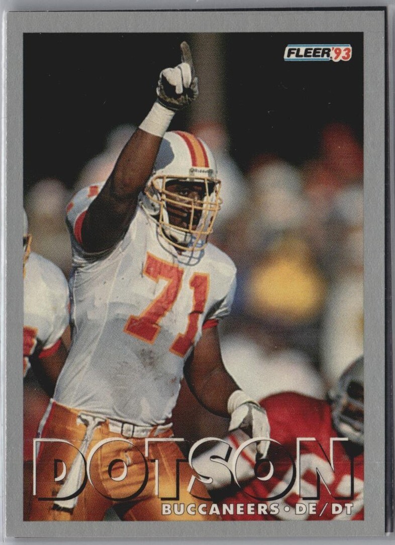 1993 Fleer Football Card #279 Santana Dotson
