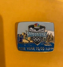 VANCOUVER OLYMPICS NBC MEDIA PIN 3D RELIEF ONE YEAR TO GO LIMITED ED 1000 LARGE