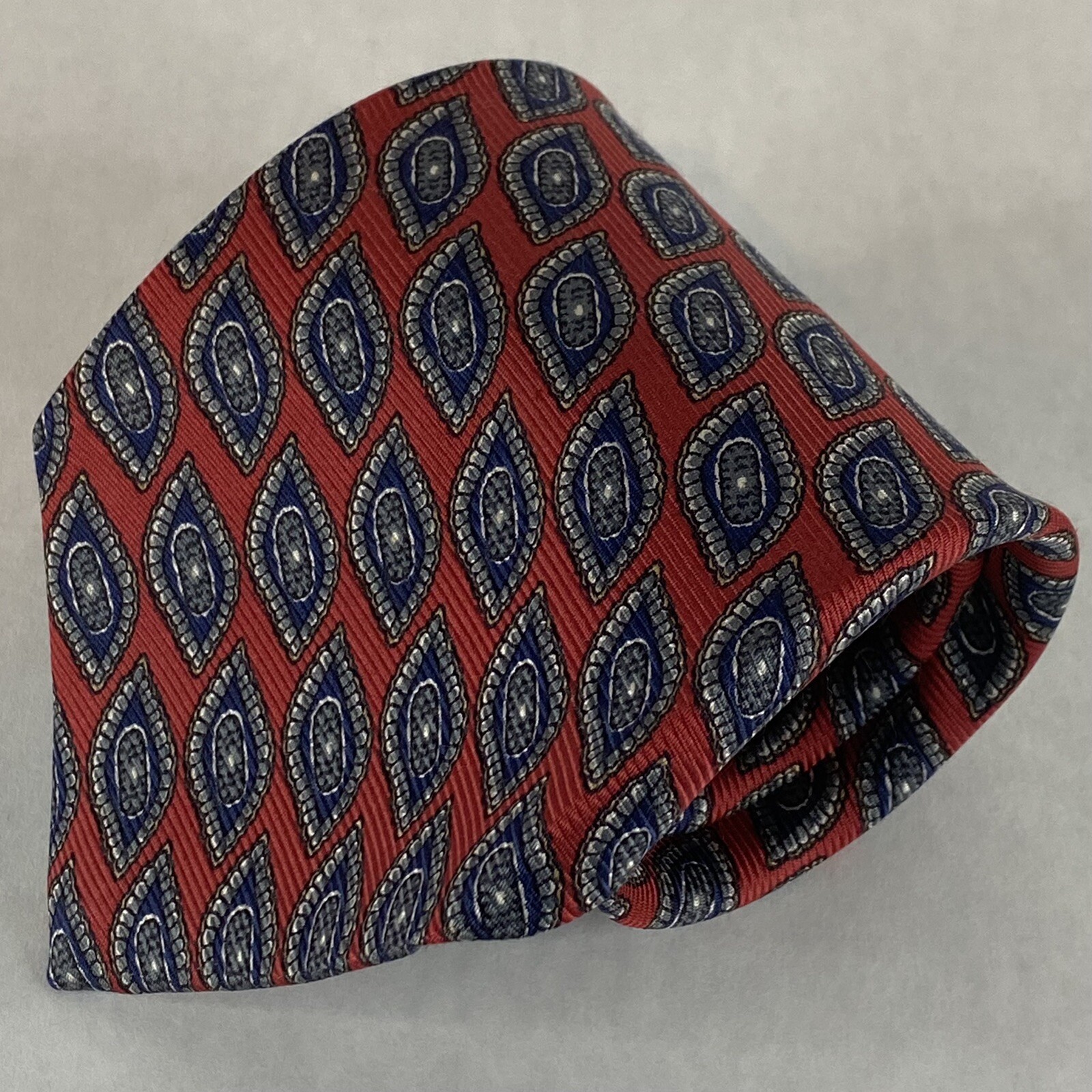 Robert Talbott Nordstrom Peach Finest Silk Hand-Printed in Italy Vintage Tie