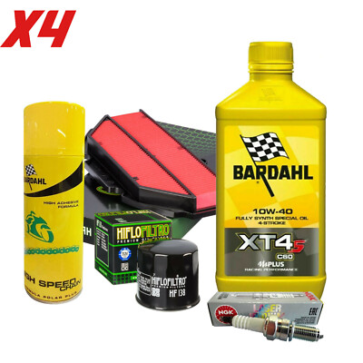 Inspektion Bardahl XT4-S 10W40 Ölfilter Luft Spraykerzen GSX-R/GSX-S 1000