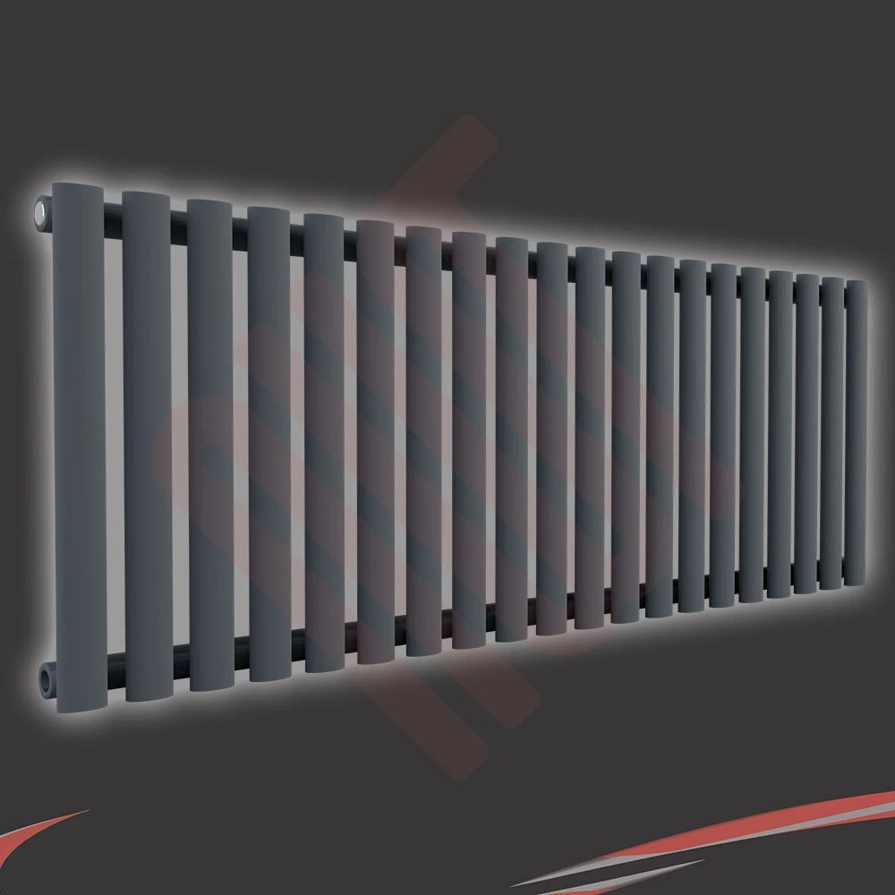 1350mm (w) x 500mm (h) Brecon Designer White Radiator Horizontal Oval Tube  | eBay