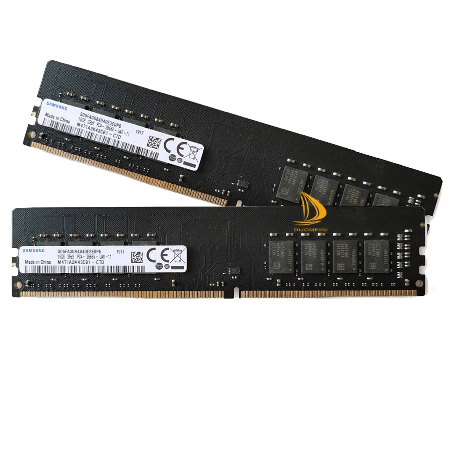 Samsung 2x 16GB 2RX8 PC4-2666V DDR4 21300MHz 288Pin UDIMM Desktop Memory RAM - Image 2 of 4