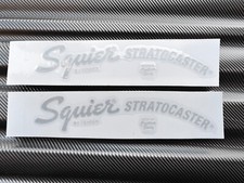 2 Vinyl Headstock Self-Adhesive Sticker For Squier By F STRATOCASTER Guitar