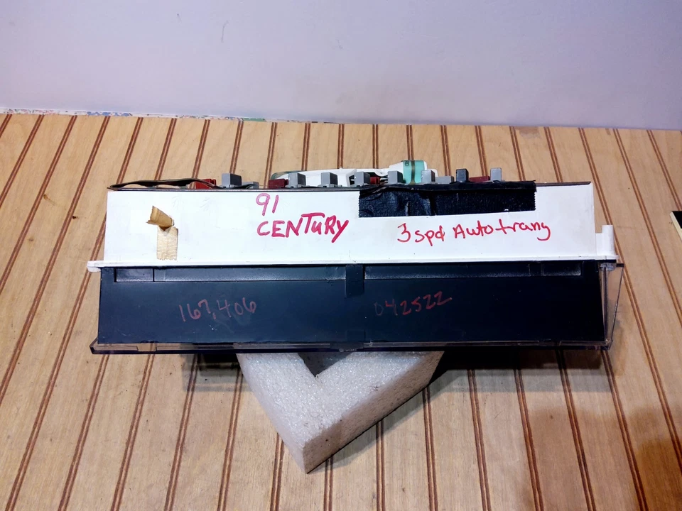 Cuadro de instrumentos Buick Century 3 velocidades 167.406 millas arañazos 1989-1993 Foto 4 de 4