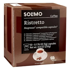 Amazon Brand -  Ristretto Capsules, Dark Roast, Compatible with Original Brew...