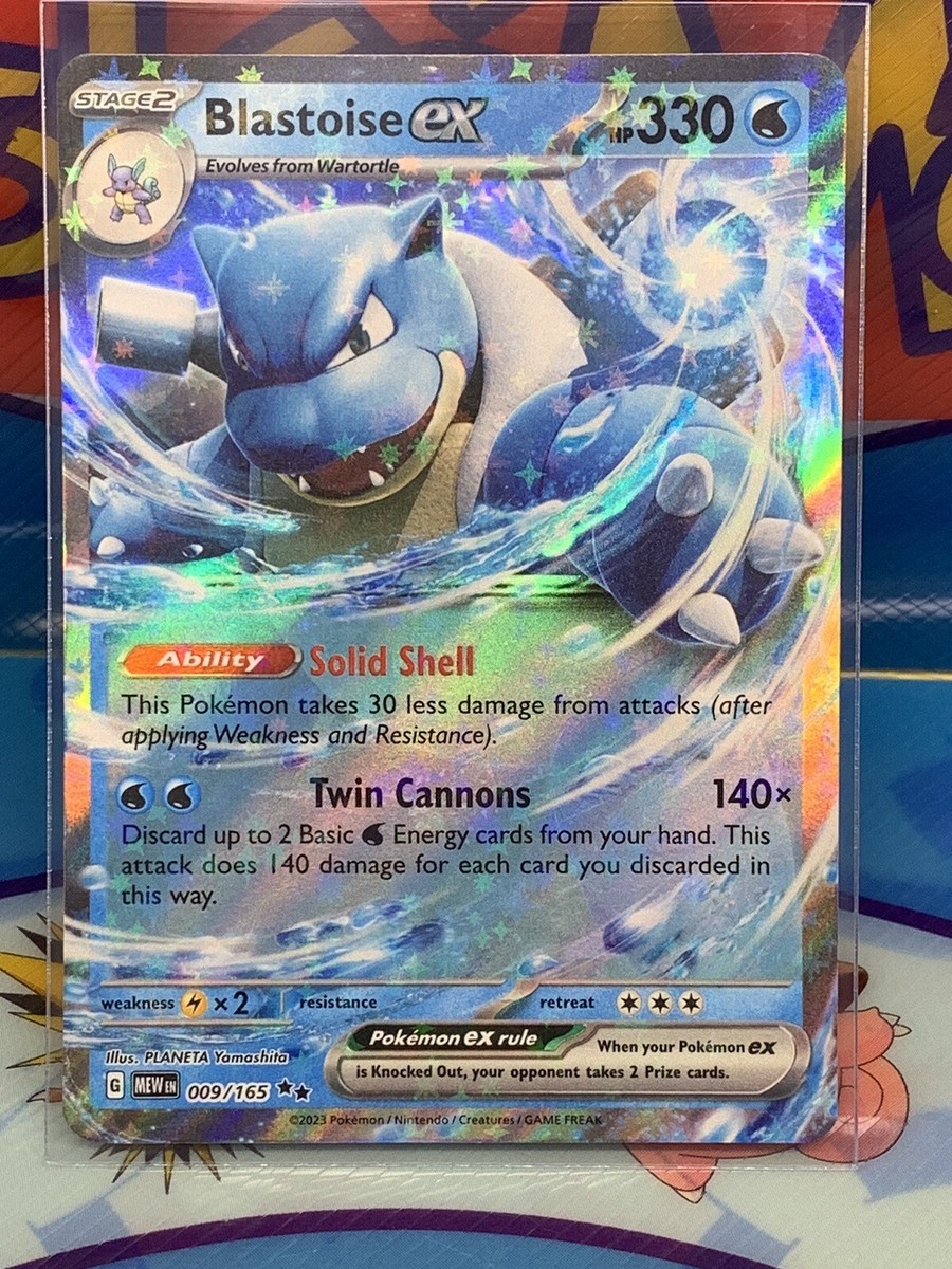 Blastoise EX 009/165 Double Rare Holo English Pokemon 151 | eBay