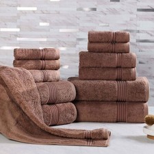 600GSM Heritage Egyptian Cotton Plush Highly Absorbent Luxury 12 Piece Towel Set