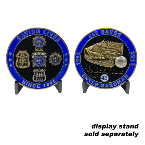 BB-016 Yankees Mariano Rivera inspired NYPD tribute challenge coin police office