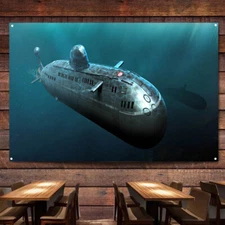 BOARD of project 671RTMK "Pike" submarine Print Art Flag Military Art Posters