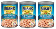 Bush's Best Pinto Beans (Pack of 3) 16 Ounce Cans