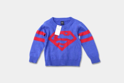 BNWT Gap Boys Batman Superman Knit Pullover Sweater Winter SIZE 12M.18m.2.3.4.5 - Picture 10 of 10