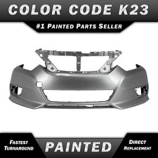 New Painted K23 - Silver Front Bumper Cover Fascia For 2016-2018 Nissan Altima